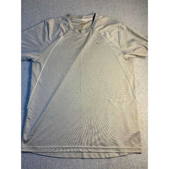 Puma Other - PUMA Activewear Tee Shirt‎ Men's Small Gray Short Sleeve Crew Neck Logo Pullover